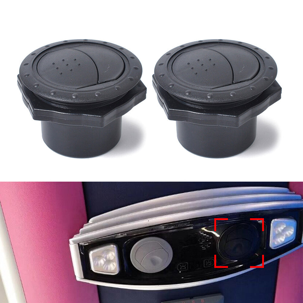 Fit Car RV Bus ATV A/C 60mm Vent Air Outlet Rotating Round Ceiling Universal