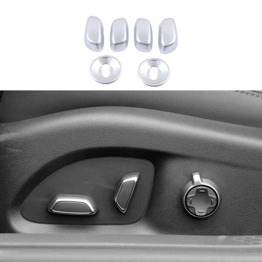for Cadillac CT4 2020-24 Matte Silver Inner for Seat Adjustment Button Cover Trim 6P