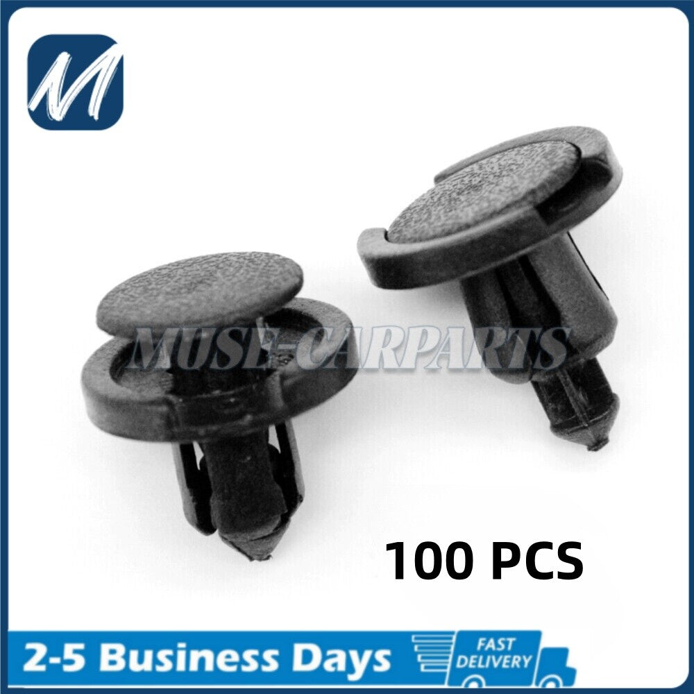100X 8mm Hole Outer Garnish Push-Type Retainer Nylon Clips for Subaru 909140044