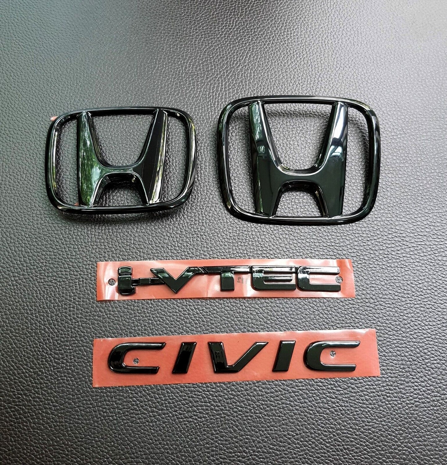 FOR REAR for HONDA for CIVIC 2015-21 for CIVIC FC FK BLACK Glossy LOGO EMBLEM BADGE SET