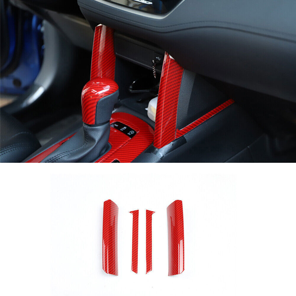 for Toyota for Corolla Cross 22-24 4P Red Carbon Fiber Control Gear Both Side Trim