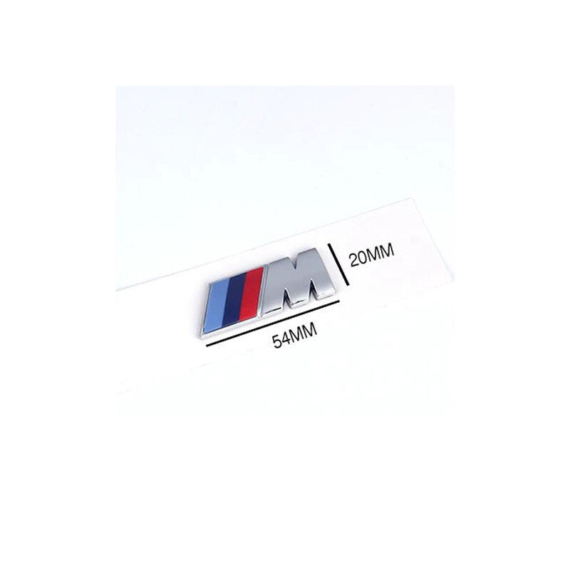 for BMW Silver Trunk Emblem X1M Small Lettering Decal Badge Set