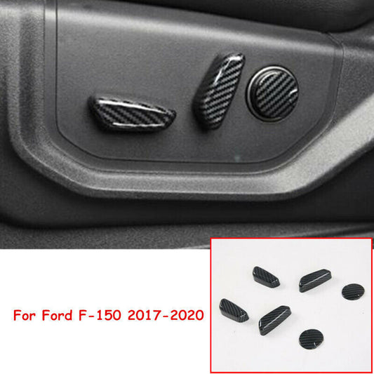 for Ford F-150 F150 2017-2020 6PCS Car for Seat Adjustment Switch Button Cover Trim