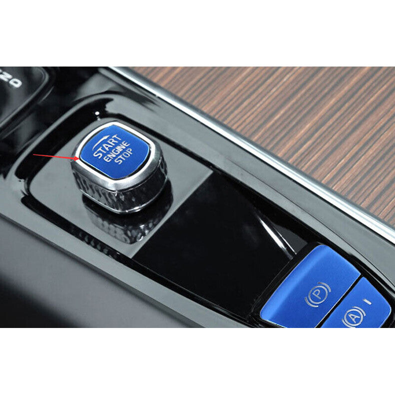 for Volvo S90 2017-2022 Blue Console Gear Shift Box Button Switch Cover Trim 3x