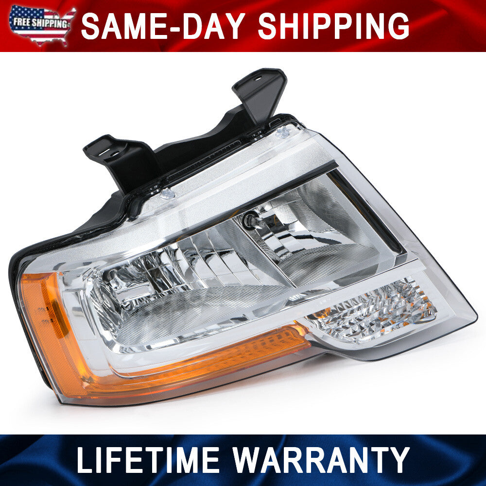 for Ford Expedition 2015 2016 2017 Headlight Passenger Side Chrome FL1Z13008G