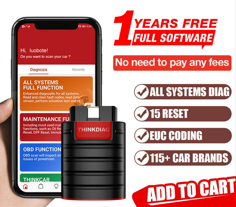 THINKDIAG Diagnostic Tool OBD2 Scanner Code Reader ECU Key Encoding for Dodge