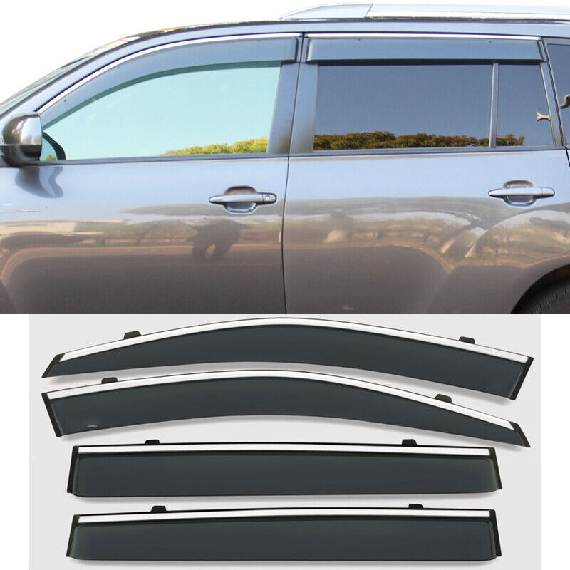 4P for Toyota Highlander 2014-2019 Window Wind Visors Rain Guard Vent Deflectors
