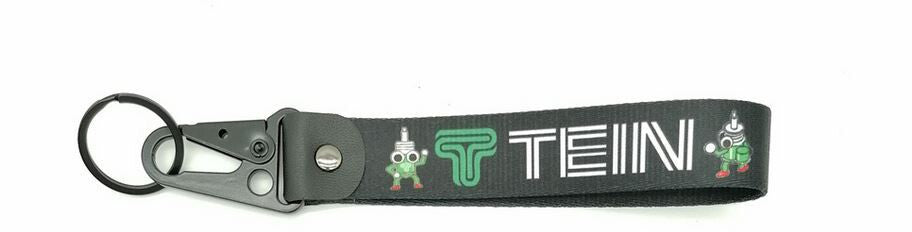 Car keychain/key ring with lanyard, car accessories for Tein, black, suitable for Toyota .
