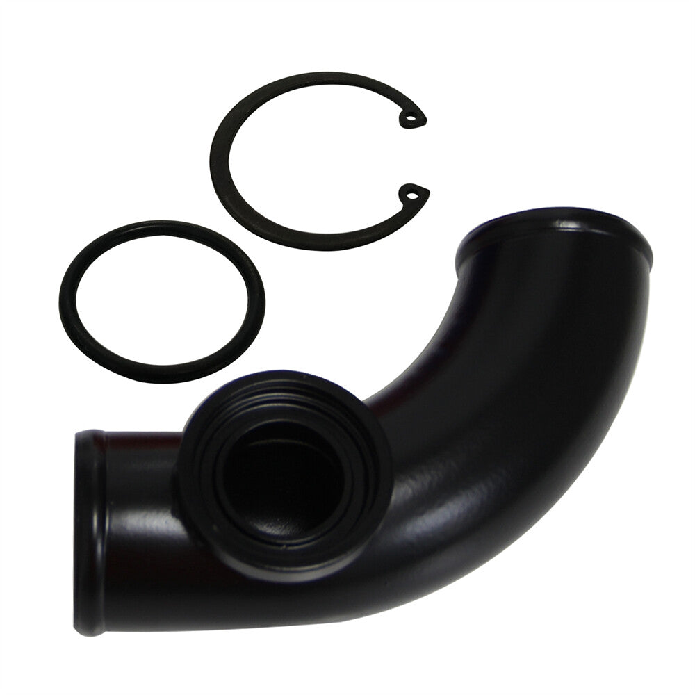 90 degree 2.5 63mm SSQV SQV Blow Off Valve Adapter BOV Turbo Aluminum Pipe BK