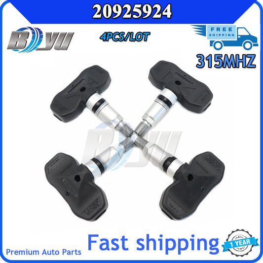 4 Tire Pressure Sensors (Model 20925924) for Chevrolet for GMC , for Buick for Saturn , and for Cadillac CTS