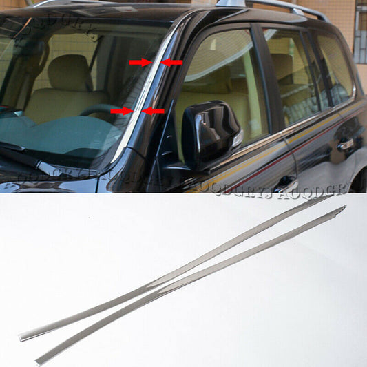 for LEXUS LX570 2016-2021 silver front windshield both side Moulding strip trim