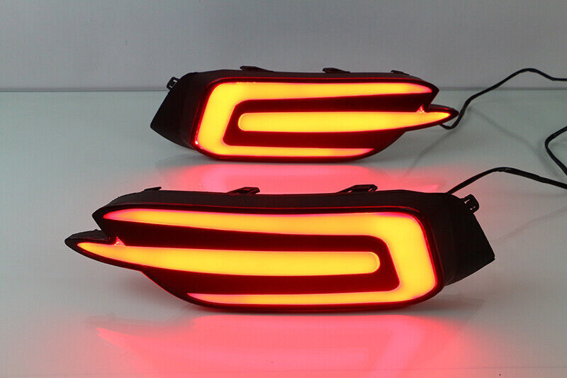 2-Piece LED Bumper Light, Driver's Light, and Rear Fog Light Set for Honda for Civic Sedan (2016-2019)