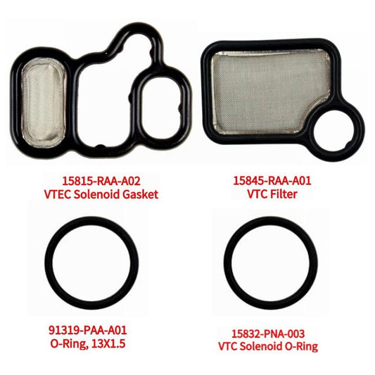 4Pcs/Set VTEC Solenoid Spool Valve Gasket Kit for 03-07 Motorbike for Civic Element