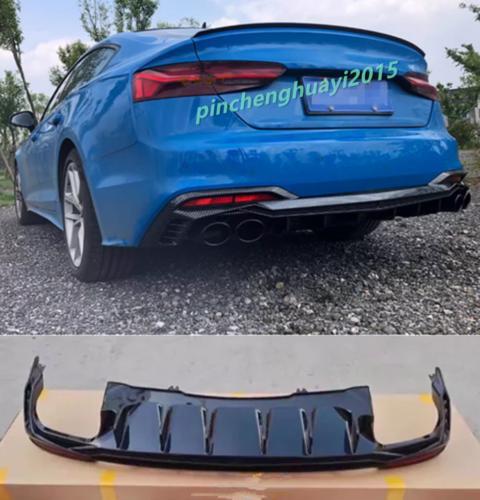for Audi A5 S5 4-door 2021-2024 Gloss Black Rear Bumper Lip Diffuser Splitter