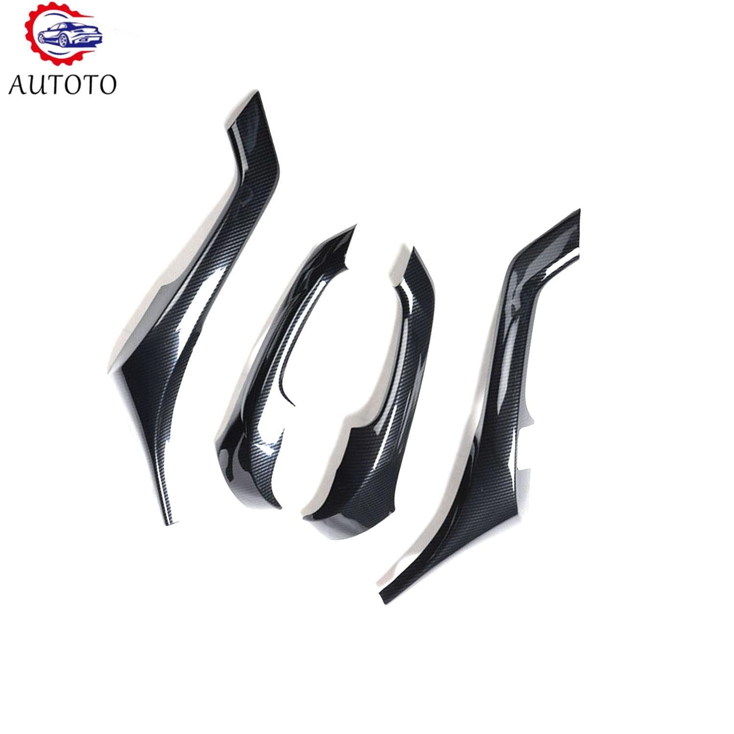 4pcs Interior Door Armrest Cover Trim Fit for Acura TSX Carbon Fiber Look 09-14