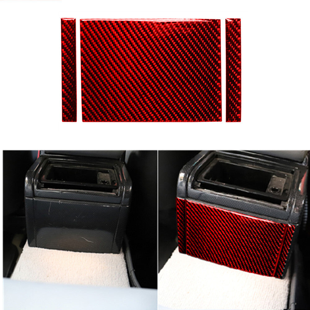 Red carbon fiber vent outlet rear trim for BMW 3 Series E46 1998-2005