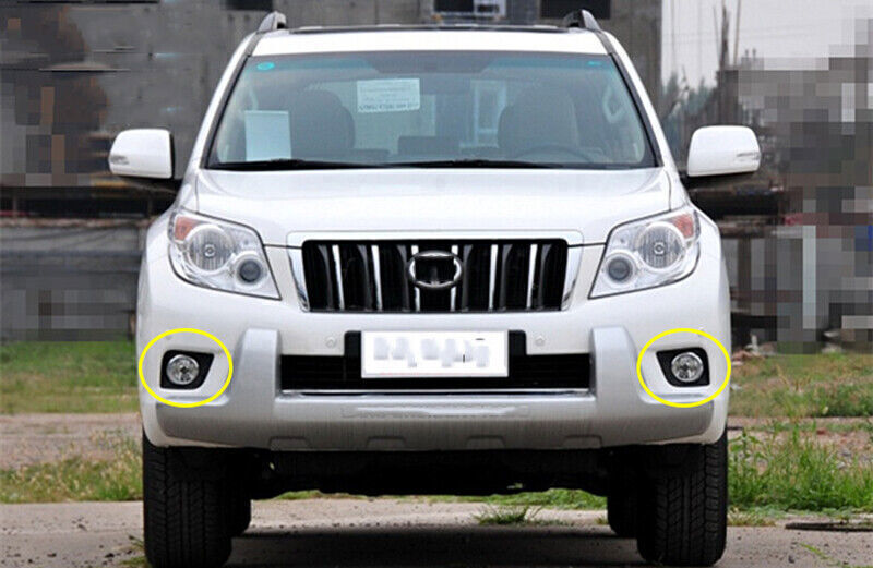 for Toyota Prado LC150 FJ150 10-13 Black Front Bumper Fog Light Cover Replace 2X