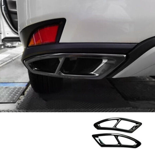 for Lexus RX350 2020-2022 Black Steel Exhaust Muffler Tail Tip Pipe frame Trims