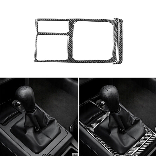 for Mitsubishi Lancer Carbon Fiber Gear Shift Manual Gearbox Cover Trim Type B