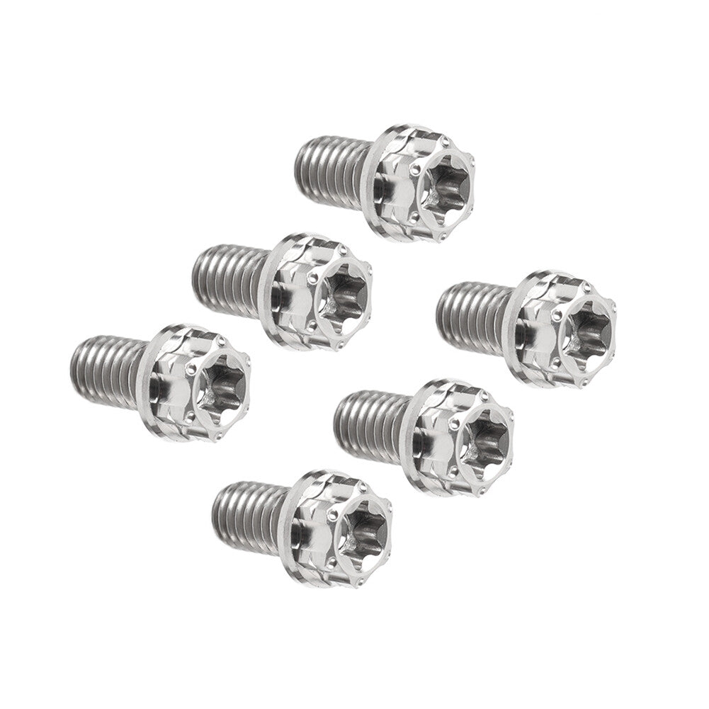 6pcs Bolts Torx Head Flange Screws M6x30mm For Motorcycle Bike Silver