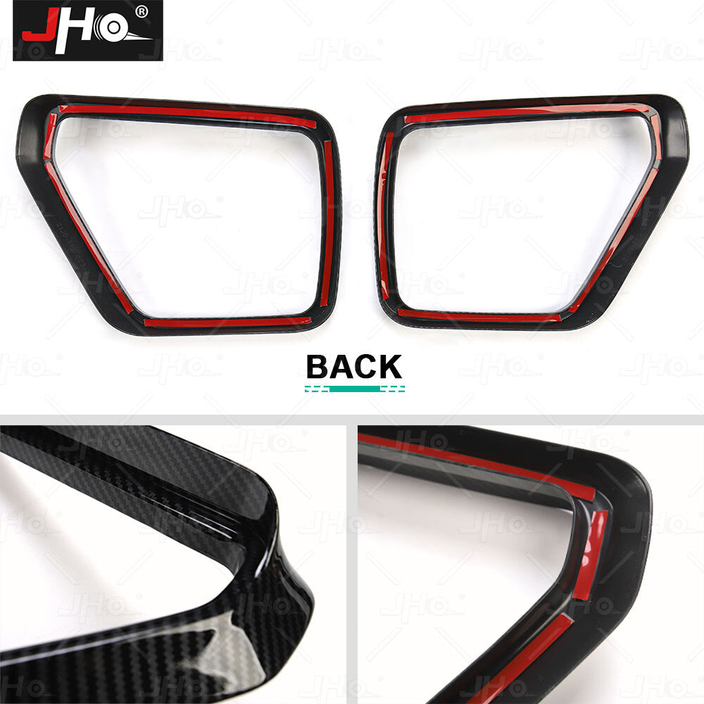 Car Exterior Interior Rearview Mirror Trim Ring Cover Bezels for Ford F150 2021+