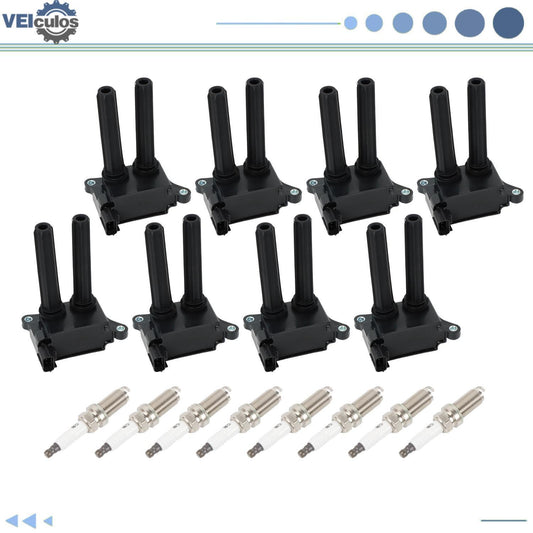 8X Ignition Coil + Spark Plug for Dodge Charger Durango for Chrysler 300 5.7L UF504