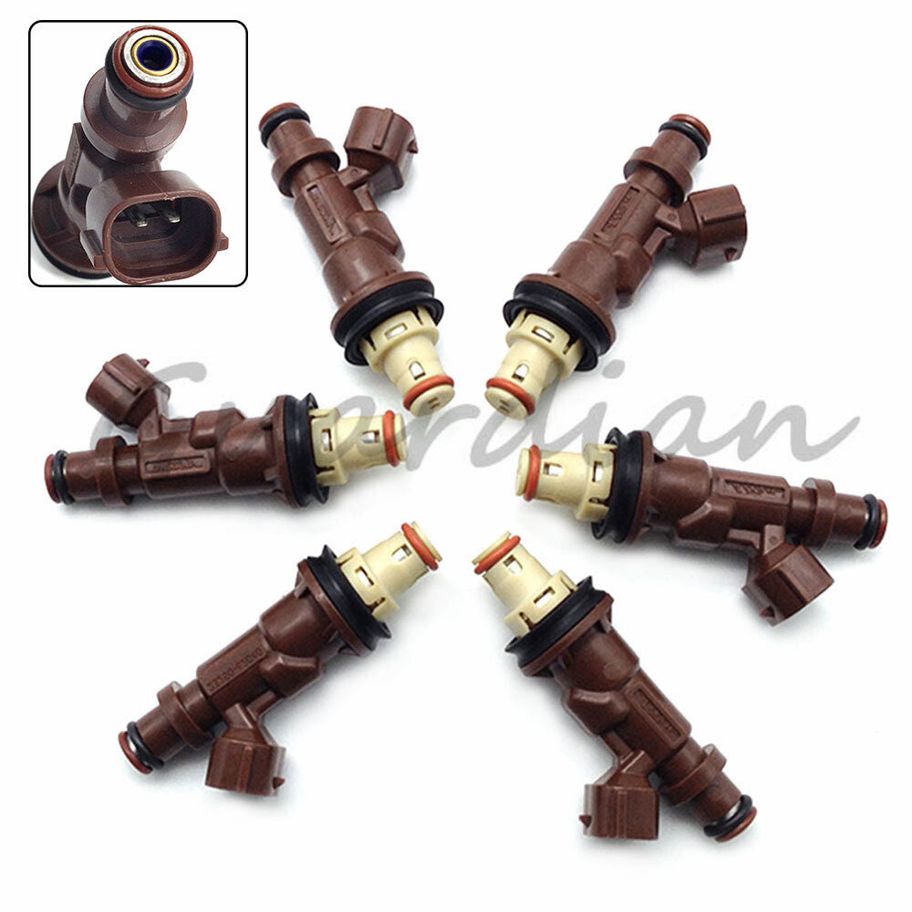 6-piece fuel injector for Toyota 4Runner 1999-2002, Tacoma 1999-2004, and Tundra 2000-2004.