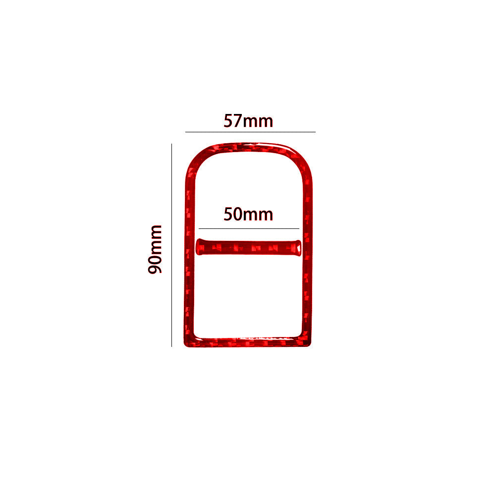 Red Carbon Fiber EPB Console Frame Trim for Volkswagen for Tiguan 2013-2017