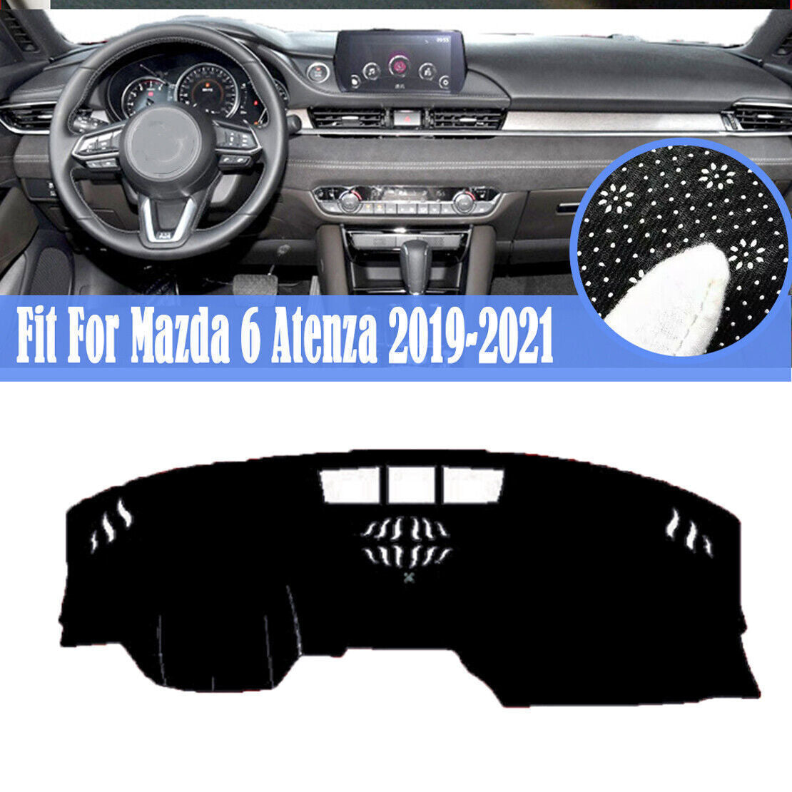 1X Inner Dashboard Dash Mat Non-slip DashMat Sun Shade for Mazda 6 Atenza 19-21