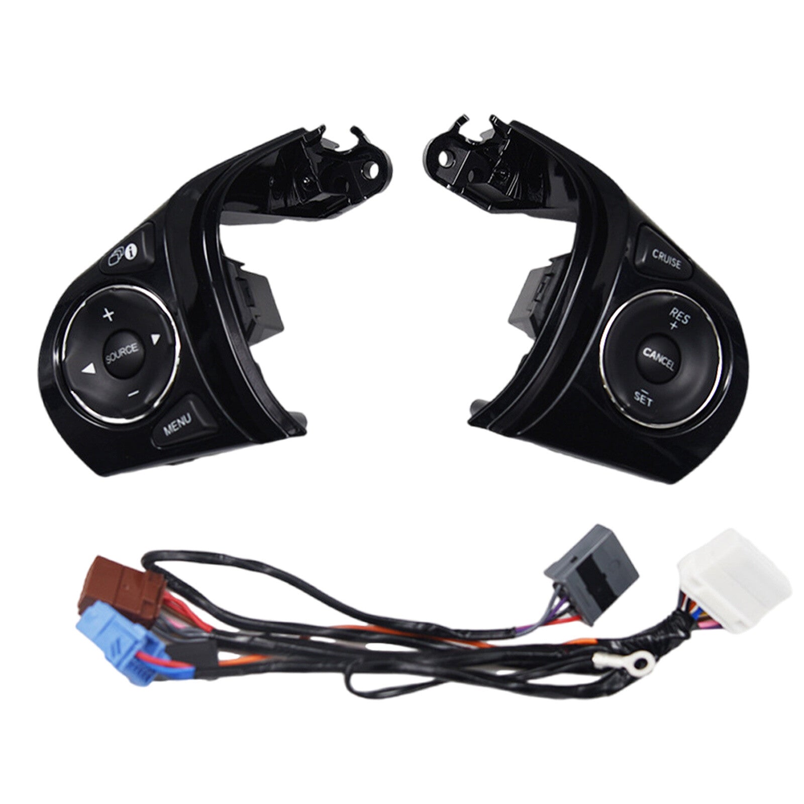 2Pcs For 12-15 for Honda for Civic 1.8L Multifunction Steering Wheel Control Switch AT