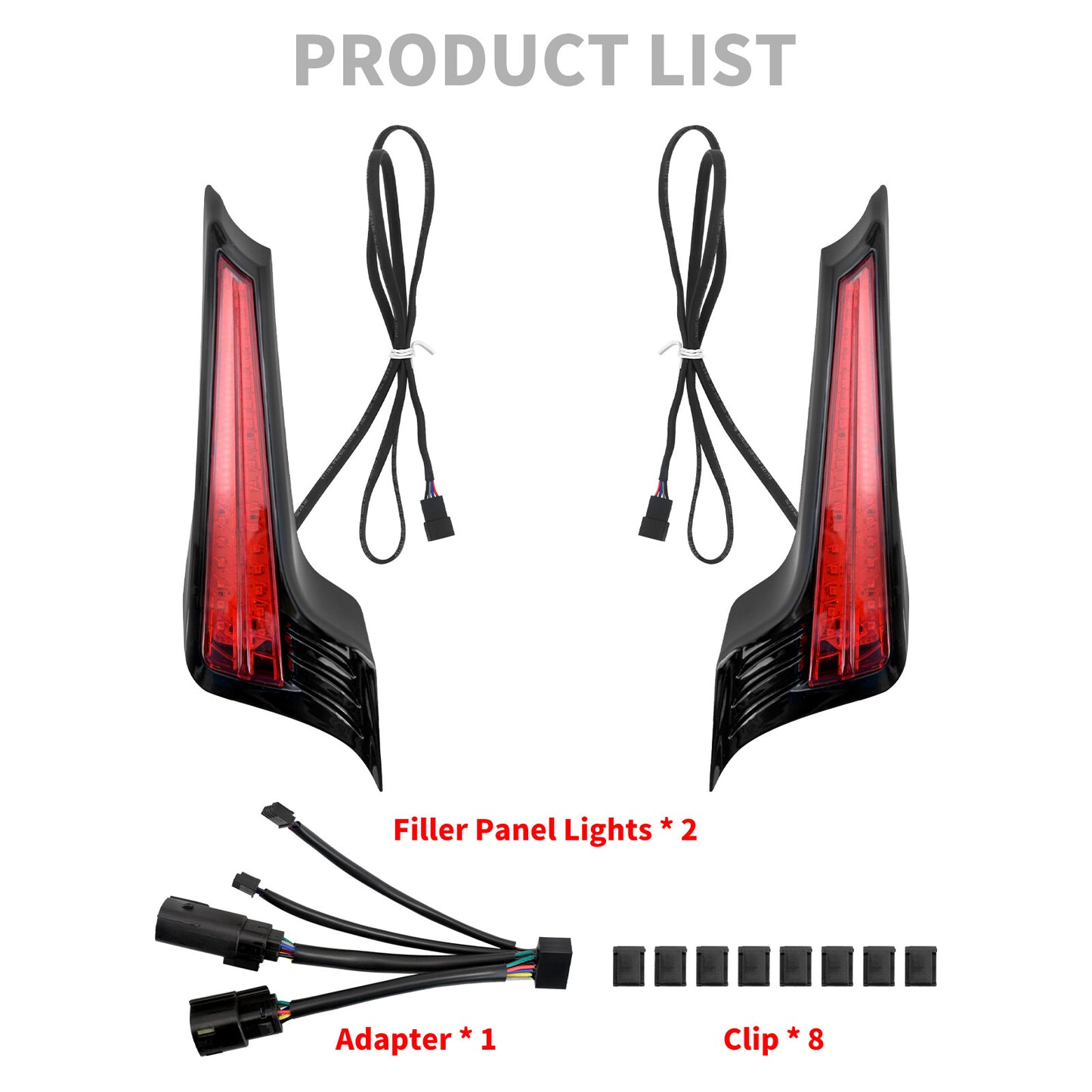 Rear Fender w/ Red Lens Turn Singal LED LightFits for Harley Street Road Glide