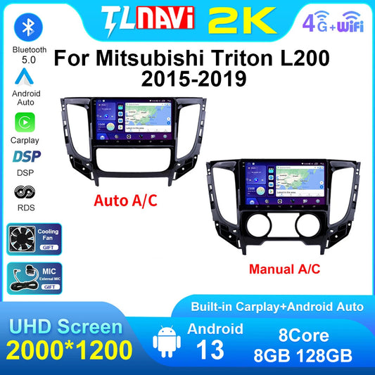 for Mitsubishi Triton L200 GPS Navigation Carplay Car Multimedia Player Radio