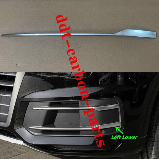 1 piece of trim strip below the fog light cover on the left front bumper of for Audi Q7 2016-2019