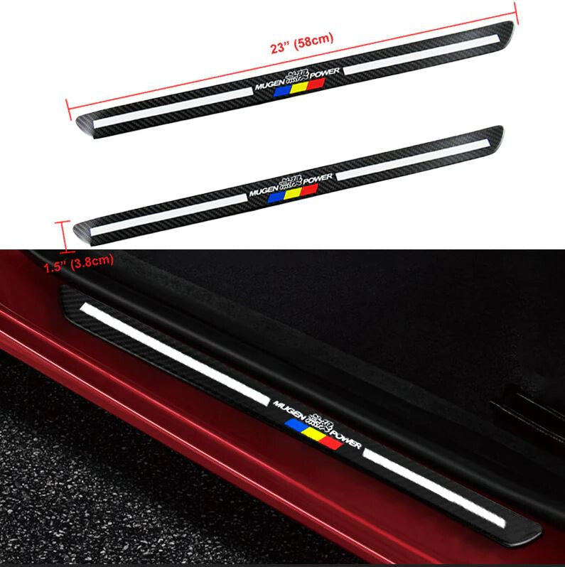 4-Piece Car Door and Window Protector Sticker Badge Cover Strip Carbon Mug for Subaru