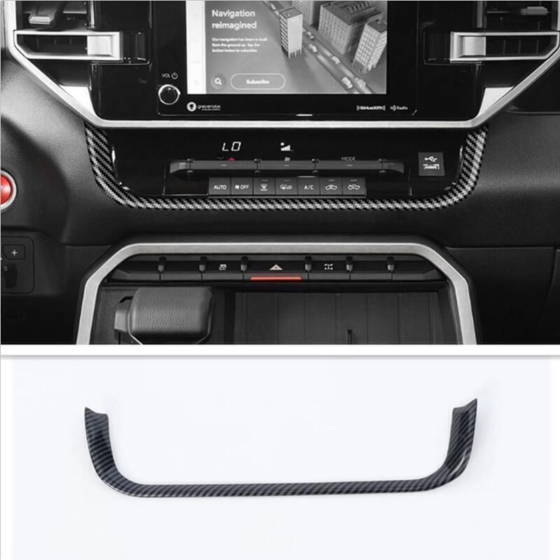 1P Carbon Fiber Console Dashboard Ac Button Frame Trim for Toyota Tundra 2022-24