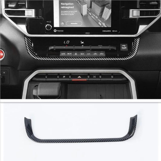 1P Carbon Fiber Console Dashboard Ac Button Frame Trim for Toyota Tundra 2022-24