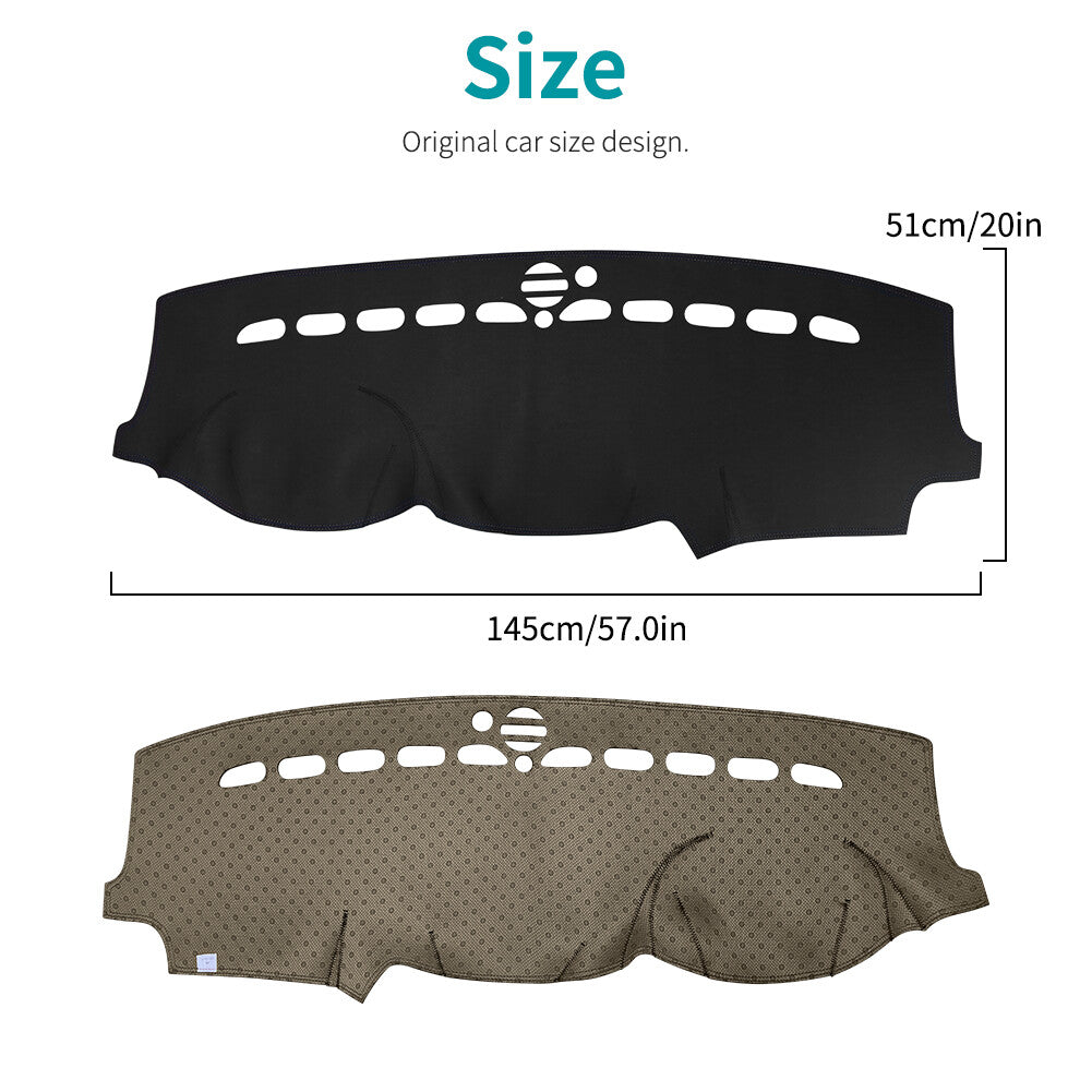 Dashboard Leather Dashmat Cover Auto Dash Mat for Jeep Grand Cherokee 2011-2017