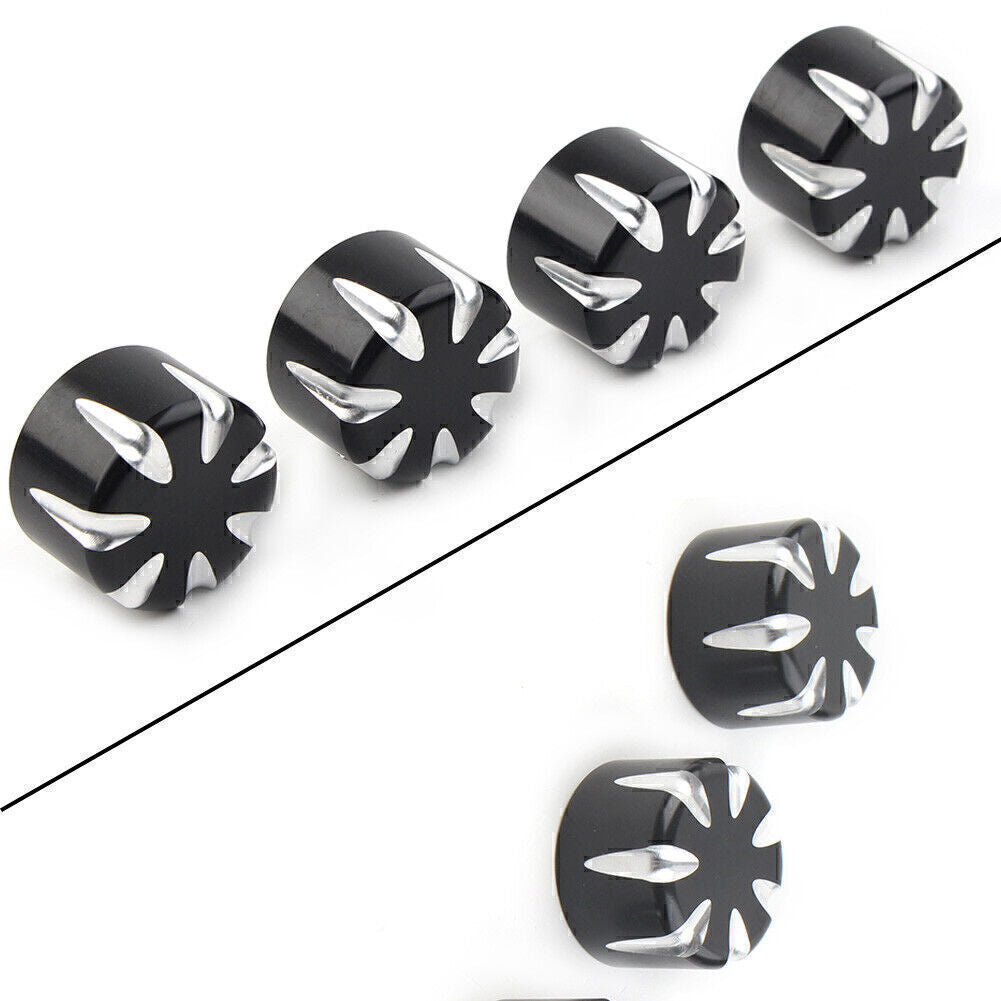 4pcs Motorcycle Engine Screw Topper Cover Head Bolt Caps for Harley 883 Black