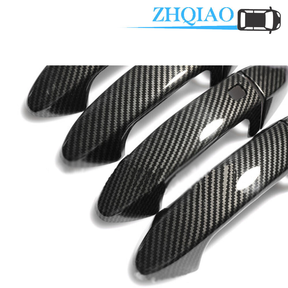 Carbon Fiber for Smart Door Handle Cover Trim Fits for FORD Fiesta 09-12 EcoSport 13-14
