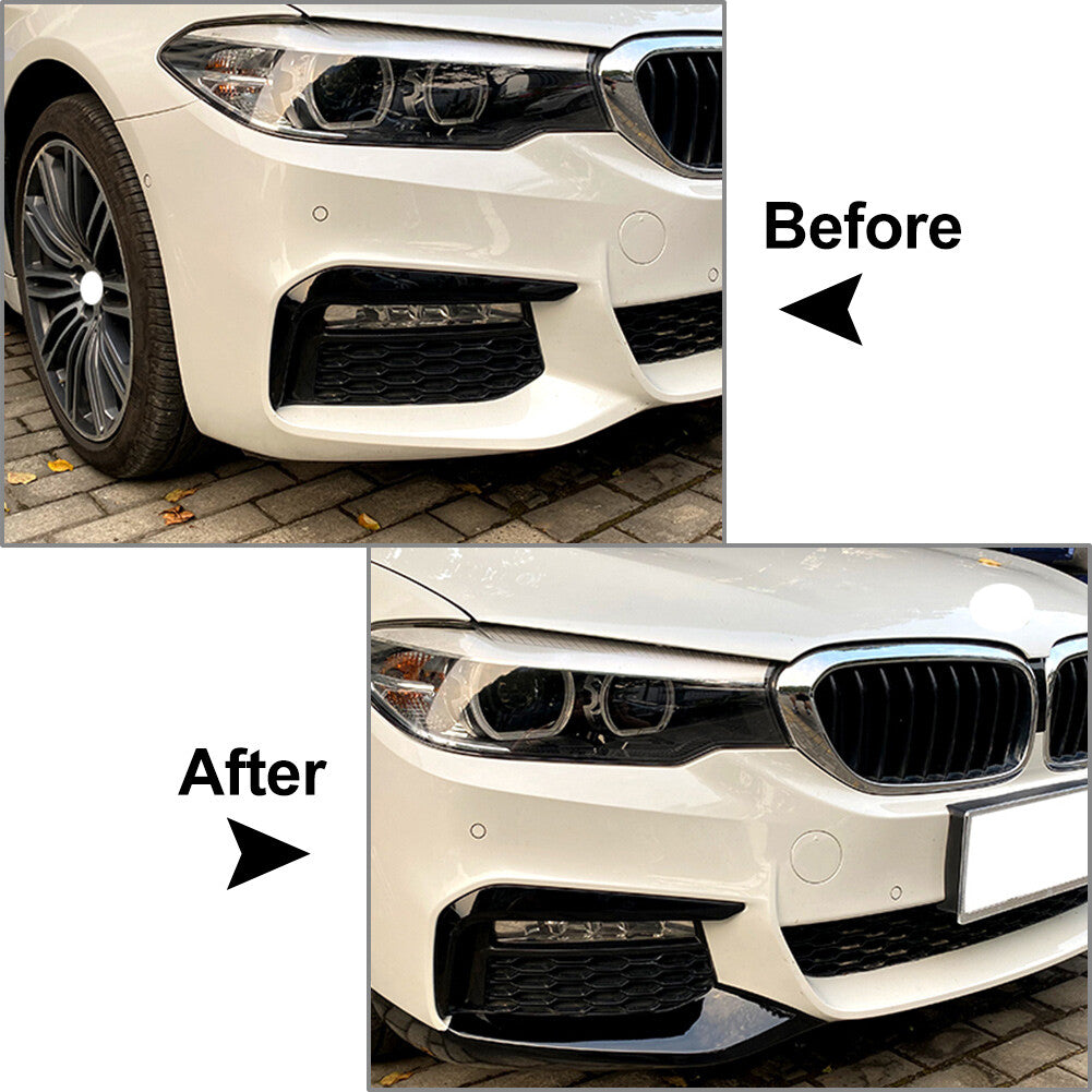 Front Bumper Splitter Lip Canard for BMW 5 Series G30 G31 G38 M Sport 2017-20