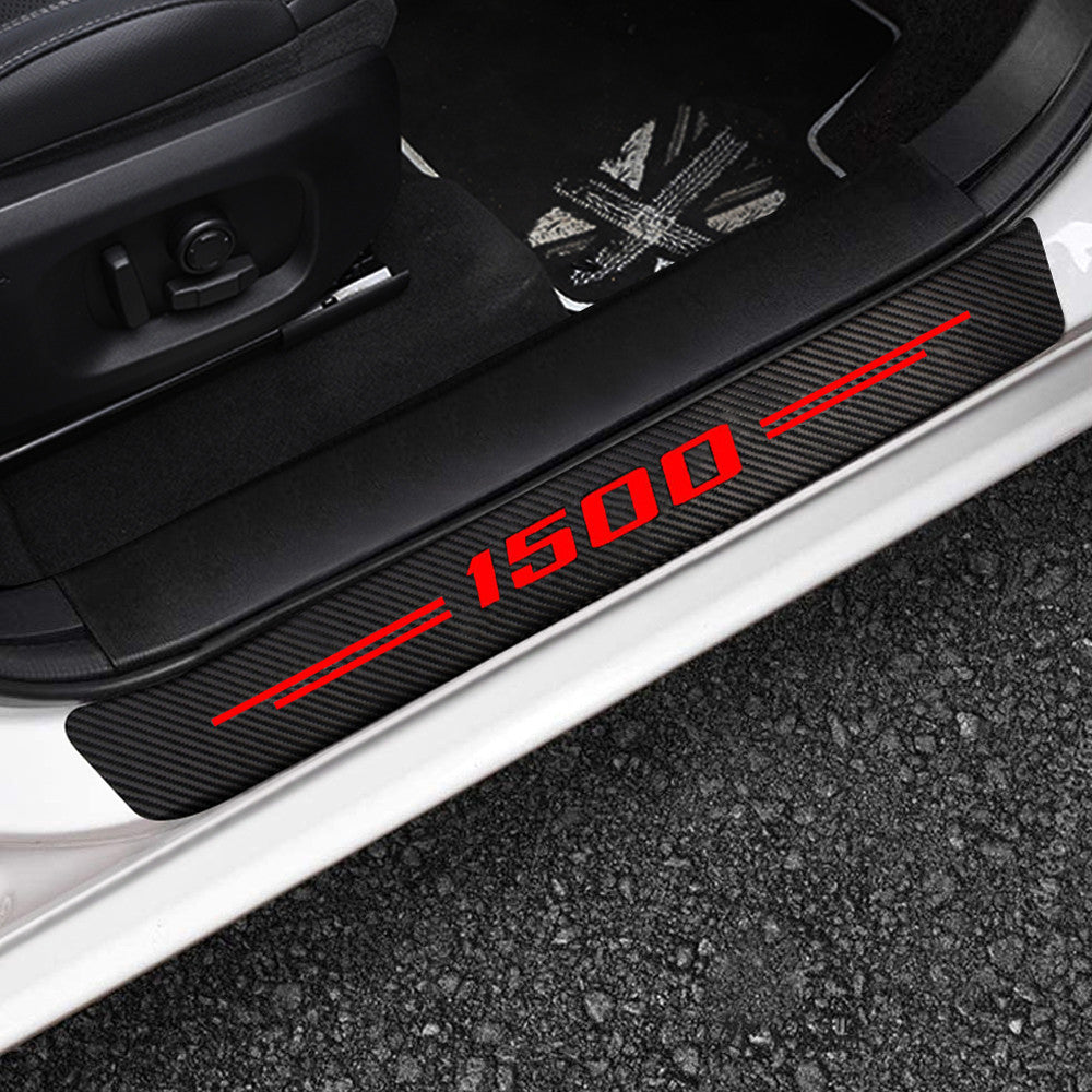 4x Red Cab Door Sill Step Plate Scuff Cover Protectors for Ram 1500 Accessories