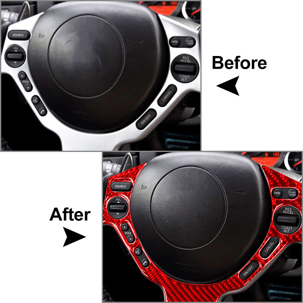 Steering Wheel Button Frame Cover Trim for Nissan GTR R35 2008-2016 Red Car Auto