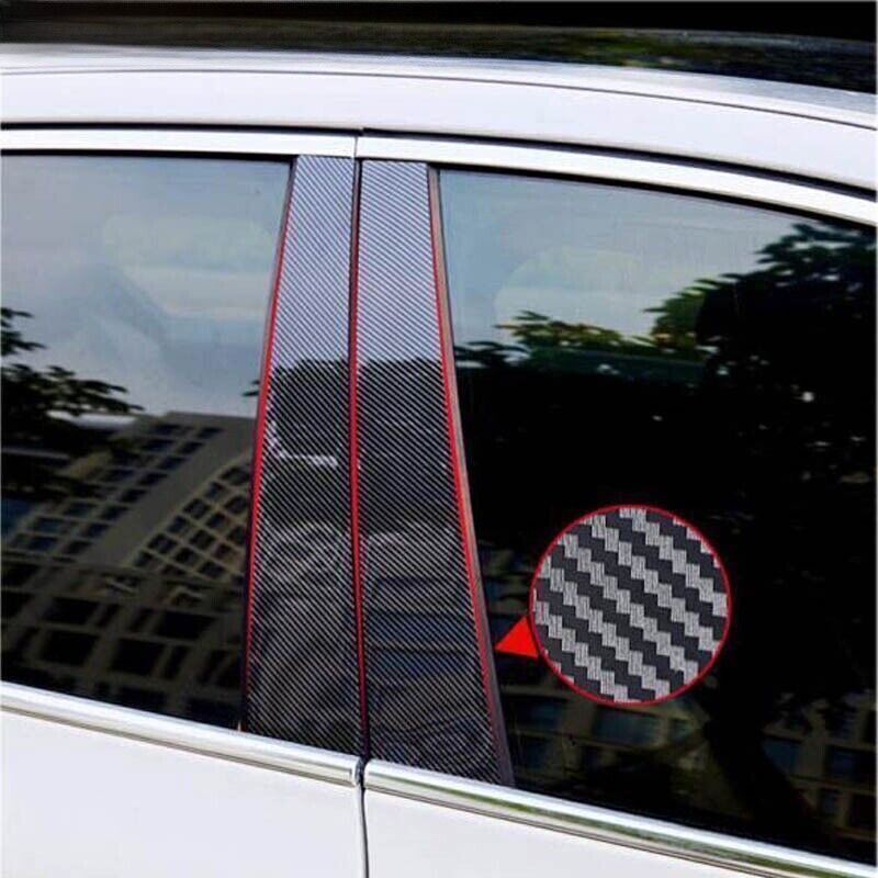 for Benz C-Class W205 2015-18 Carbon fiber Pillar Post Door Window Molding Strip