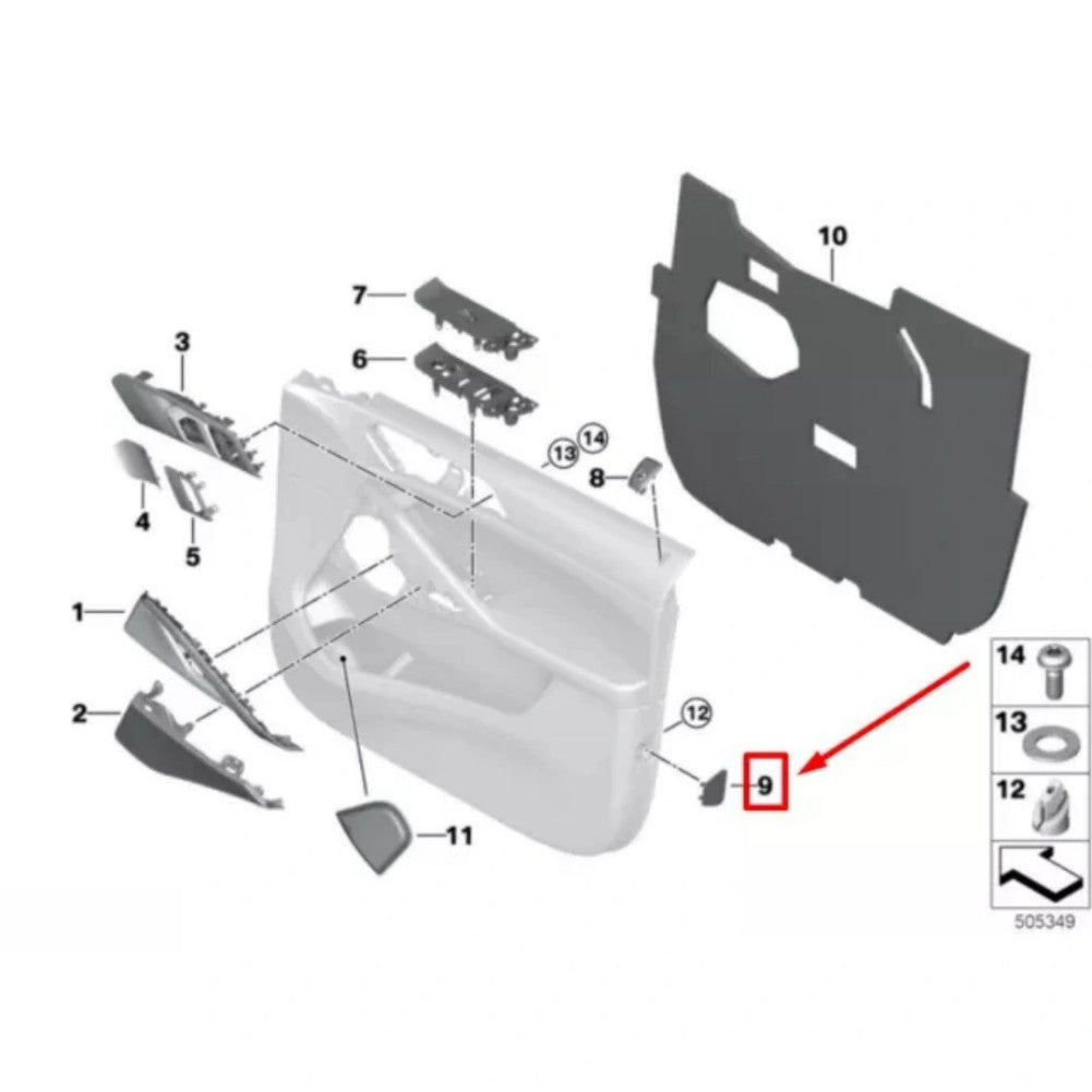 Door Panel Screw Cover for BMW X6 G06 20-22