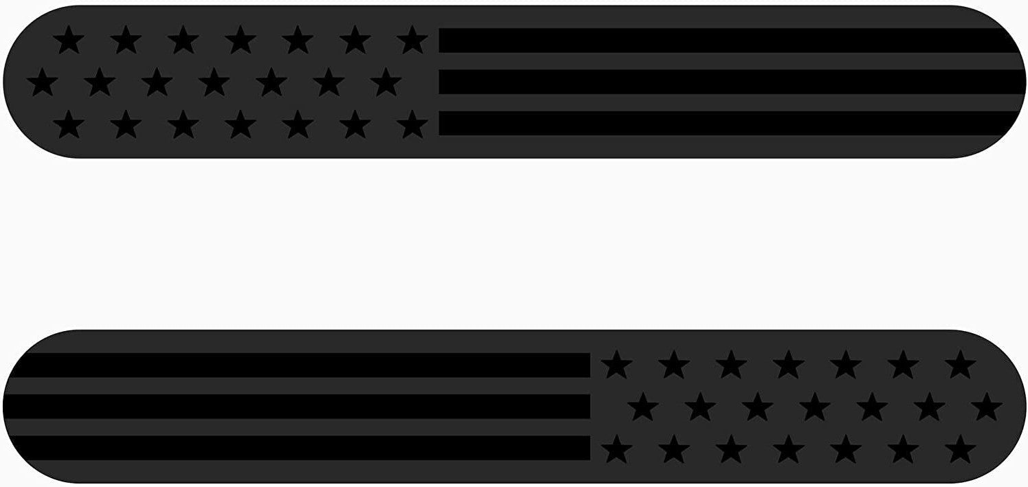 Car side fender badge sticker decal American flag magnet black for GimCyber