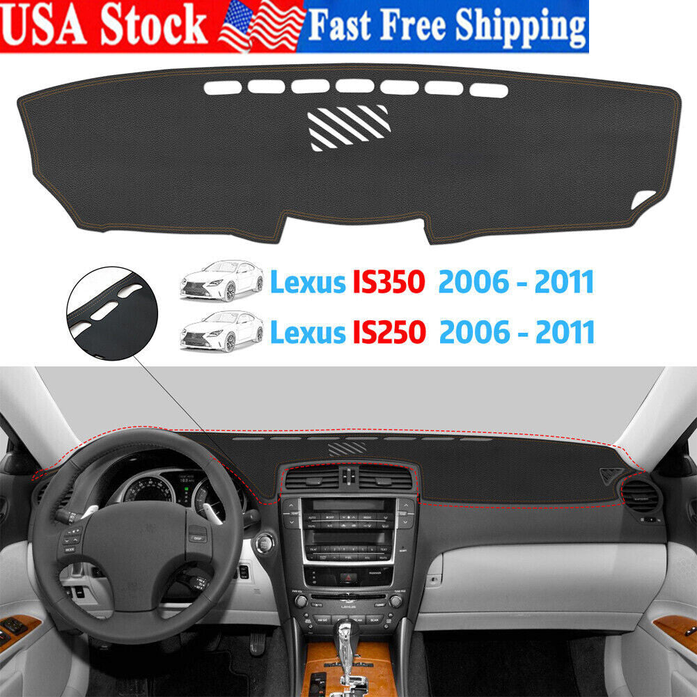 Leather Dashboard Cover Pad Dashmat Sunshade Mat for Lexus IS250 IS350 2006-2011