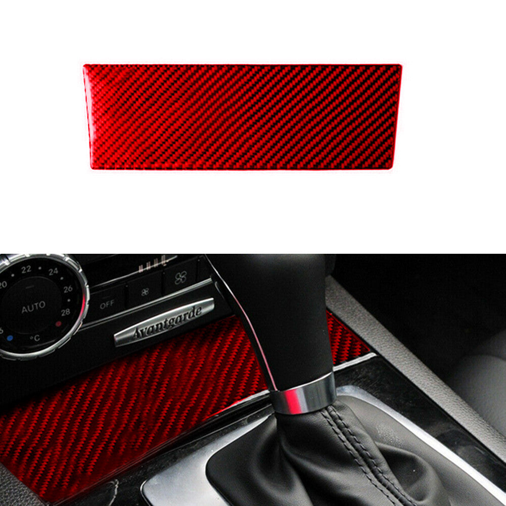 Red Carbon Fiber Ashtray Trim for Mercedes-Benz C-Class W204 2007-13