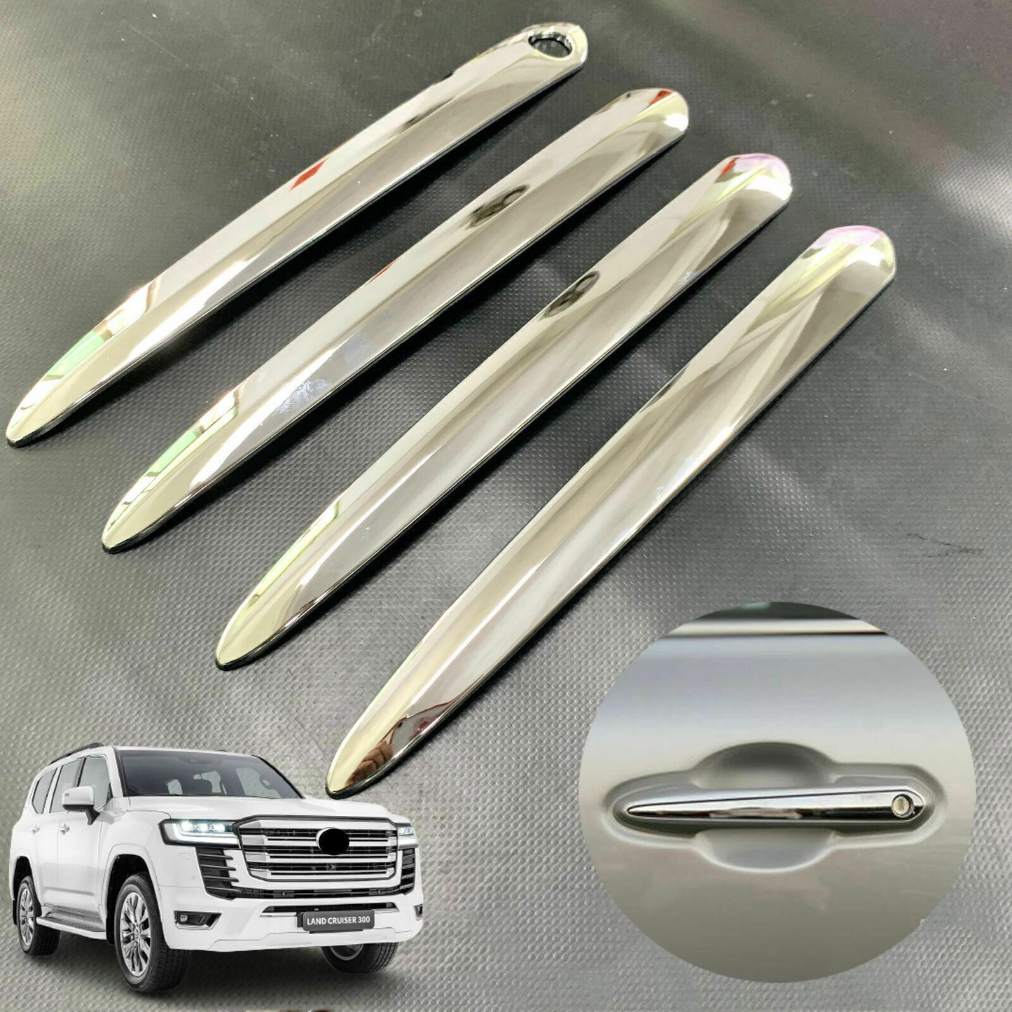 for Toyota for Land Cruiser LC300 2022-2024 Chrome Door Handle molding Cover Trim
