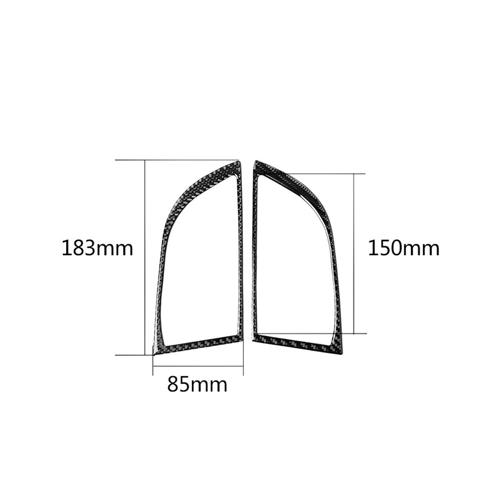 Carbon Fiber Front Light Frame Cover Trim for Toyota for Land Cruiser Prado 2010-18