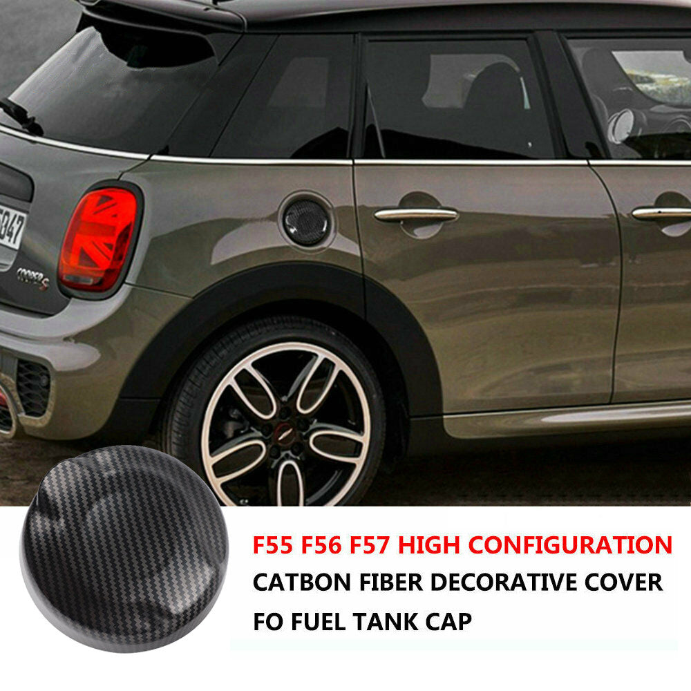 for Mini Cooper F55 F56 F57 2.0L Carbon Fiber Gas Tank Fuel Cap Cover Accessory